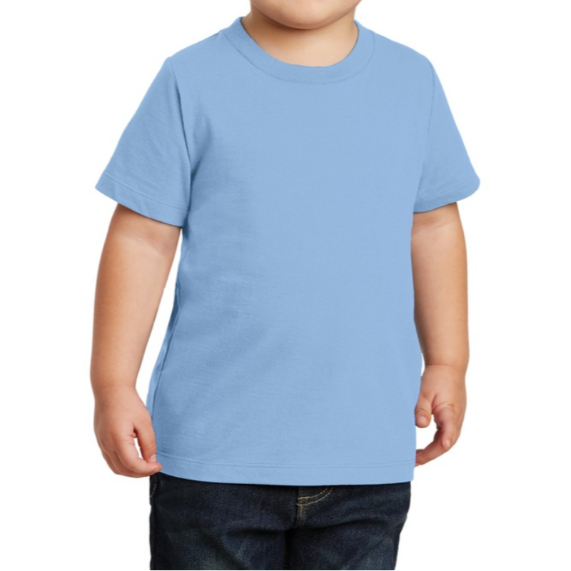 Port & Company Toddler T-Shirt (Light Blue/Black text) Main Image